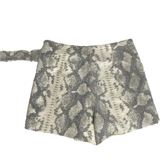 ZARA snake skin leather skort shorts - Picture 7 of 8